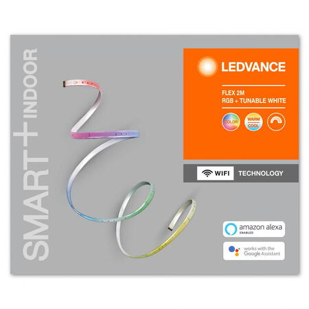 Banda LED Ledvance SMART+ FLEX MULTICOLOR, WiFi technology, 8.5W, 220-240V, IP20, temperatura culoare reglabila cald-rece (2000-6500K), 550 lumeni, 2metri