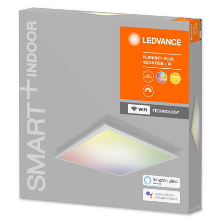 Panou inteligent LED RGB Ledvance SMART+ WiFi PLANON 450, 28W, 2100 lm, lumina alba si color (3000K), IP20
