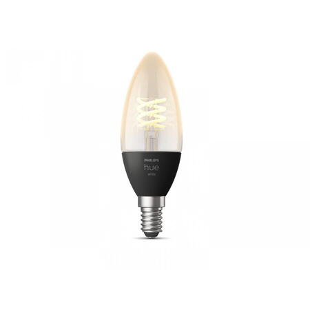 Bec LED inteligent Hue B39, Bluetooth, E14, 4.5W (28W), 300 lm, lumina calda (2100K)
