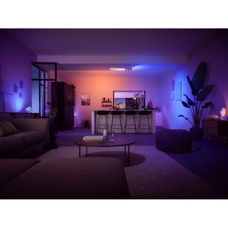 Plafoniera LED RGB Hue Centris, Bluetooth, cu 3xGU10, 3x5.7W + LED 36W, 3550 lm, lumina alba si color (2000-6500K), IP20