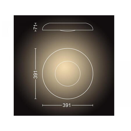 Plafoniera LED Hue Still, Bluetooth, 22.5W (204W), 2500 lm, lumina alba (2200-6500K), IP20