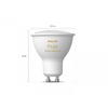 Philips Bec LED inteligent Hue Spot, Bluetooth, GU10, 5W, 350 lm, lumina alba (2200-6500K)