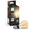 Philips Bec LED inteligent vintage (decorativ) Hue Filament Bulb A60, Bluetooth, E27, 7W (40W), 550 lm, lumina calda (2100K)