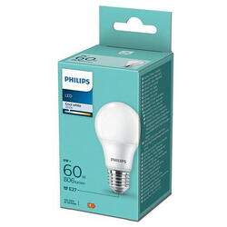 Philips Bec LED A60, E27, 8W (60W), 806 lm, lumina neutra (4000K)