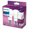 Philips 2 Becuri LED A60, EyeComfort, E27, 12.5W (100W), 1521 lm, lumina neutra (4000K)