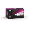 Philips Pachet 3 Becuri LED RGB inteligente Hue A60, Bluetooth, E27, 9W (75W), 1100 lm, lumina alba si color (2000-6500K) + Consola Hue Bridge + Intrerupator cu variator