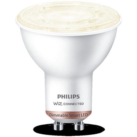 Bec LED inteligent Wiz Spot PAR16, Wi-Fi, Bluetooth, GU10, 4.7W (50W), 345 lm, lumina calda (2700K)