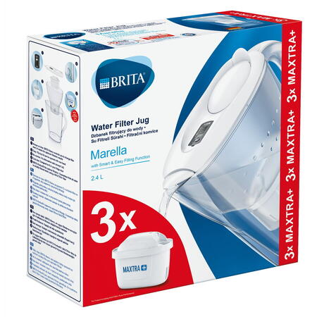 Cana filtranta Marella Starter Pack 2.4 L MAXTRA+ , alba cu 3 filtre incluse
