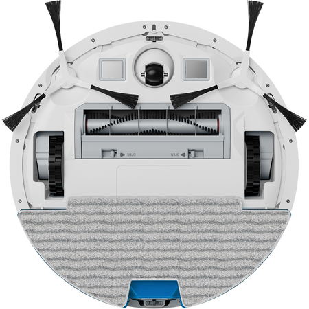 Aspirator robot Rowenta X-Plorer S130 AI RR9067WH, 32W, 8 cm grosime, 4 in 1, 2 perii laterale, carografiere permanenta, Tehnologia Smart Exploration, autonomie 120 min, statie de incarcare, recipient praf 0.5L, recipient apa 0.15L, Alb