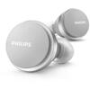 Casti audio true wireless Philips TAT8506WT/00, In-Ear, Bluetooth v5.2, ANC Pro+, microfoane incorporate, IPX4, toc de incarcare, incarcare rapida, redare 8 ore, aplicatie mobila, alb