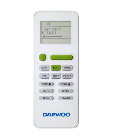 Aparat de aer conditionat Daewoo 9000 BTU WI-FI, A++, kit de instalare inclus (3m), filtre cu ioni de argint, functie iFeel, Eco Mode, DAC-09CHSDB, negru