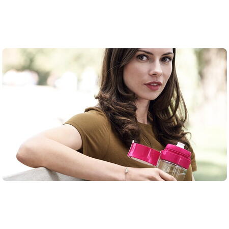 Sticla filtranta pentru apa Brita, model Fill&Go Vital roz, 600 ml