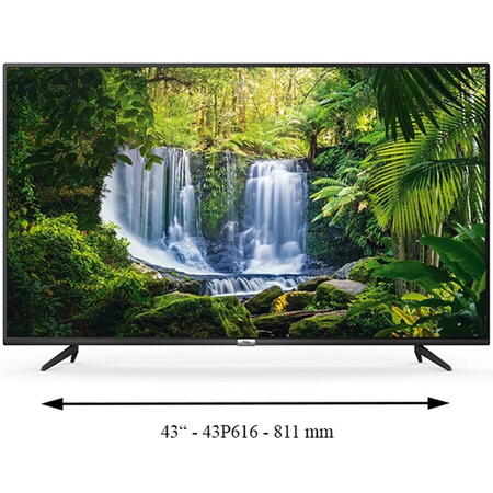 Televizor LED TCL 43P616, 108 cm, Smart Android, 4K Ultra HD, Clasa E