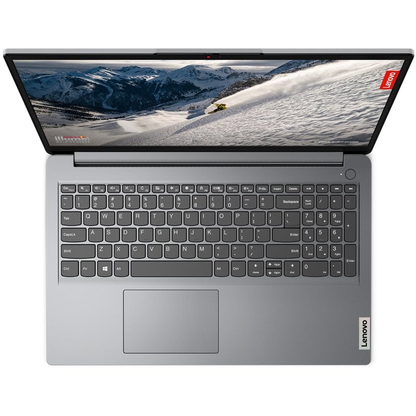 Laptop Lenovo IdeaPad 1 15AMN7 cu procesor AMD Ryzen™ 5 7520U pana la 4.3 GHz, 15.6, Full HD, 8GB DDR4, 512GB SSD, AMD Radeon™ 610M, No OS, Cloud Grey