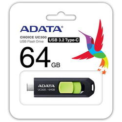 A-Data USB Flash Drive ADATA 64GB, UC300, USB Type-C, Black