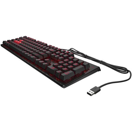 Tastatura gaming mecanica HP Omen Encoder, Iluminata, switch CHERRY MX Red, Negru