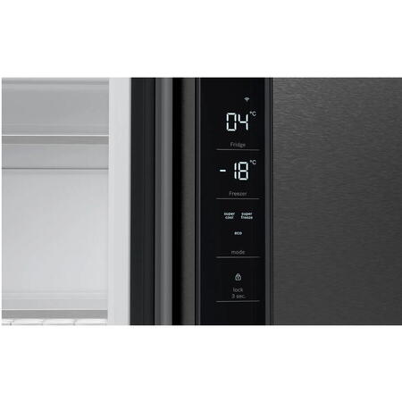 Combina frigorifica Bosch KFN96AXEA, 605 l, NoFrost, Home Connect, Clasa E, H 183 cm, Inox negru AntiAmprenta