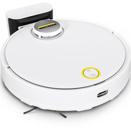 Robot aspirare Karcher RCV 3 *EU WiFi, 33W, aspirator si mop, navigatie LiDar, 3200mAh, autonomie 120 de minute, putere de aspirare 2500 Pa, recipient praf 500ml, recipient apa 170ml, Alb