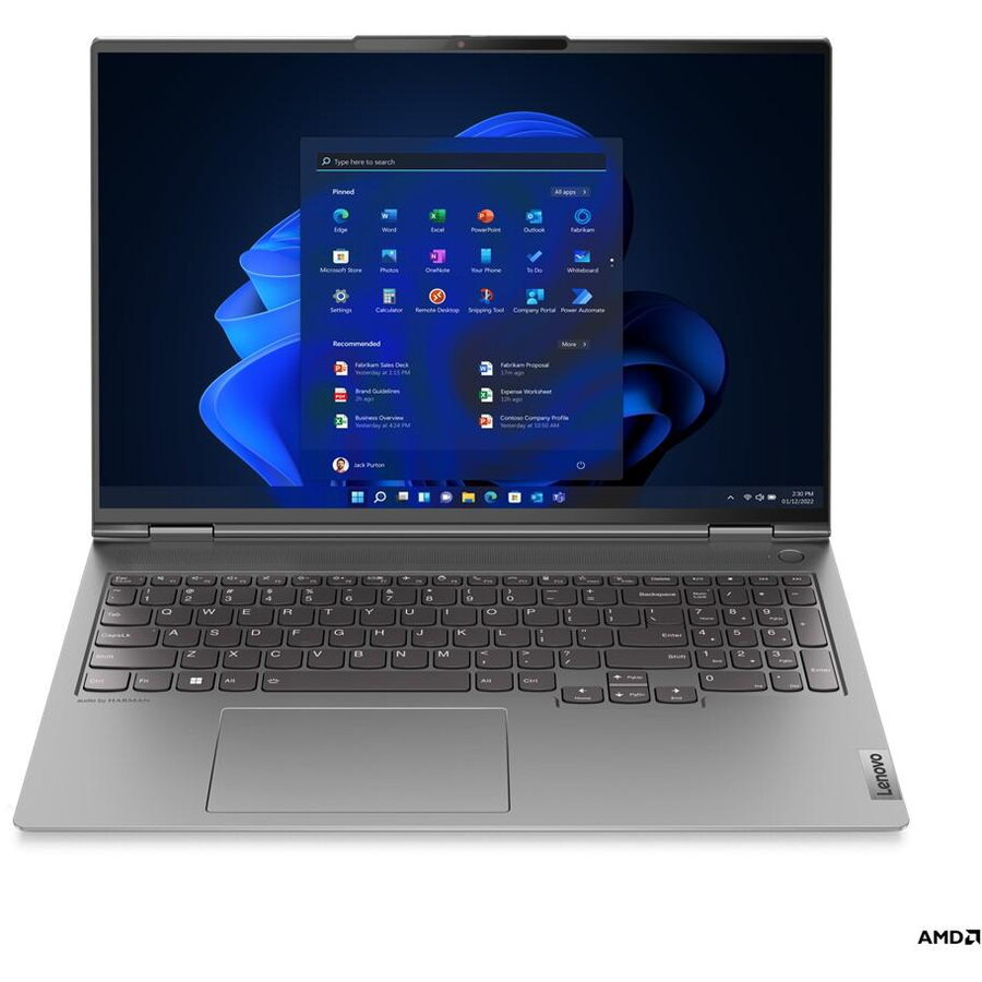 Laptop Lenovo 16'' ThinkBook 16p G3 ARH, WQXGA, Procesor AMD Ryzen™ 5 6600H (16M Cache, up to 4.5 GHz), 16GB DDR5, 512GB SSD, GeForce RTX 3060 6GB, Win 11 Pro, Mineral Grey