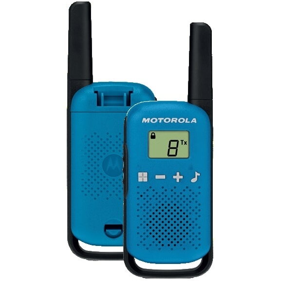 cele mai bune statii emisie receptie portabile Set 2 statii radio portabile, albastru, Motorola Talkabout T42, banda libera 446 MHz