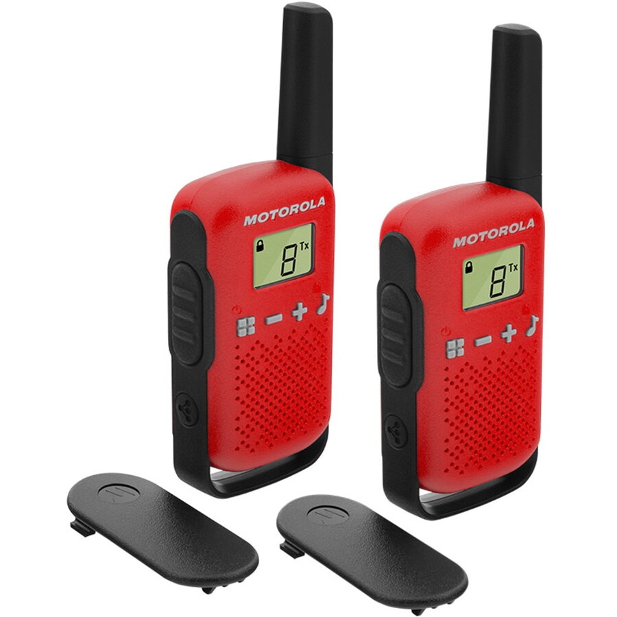 Statie radio PMR portabila Motorola Talkabout T42 RED, set 2 buc