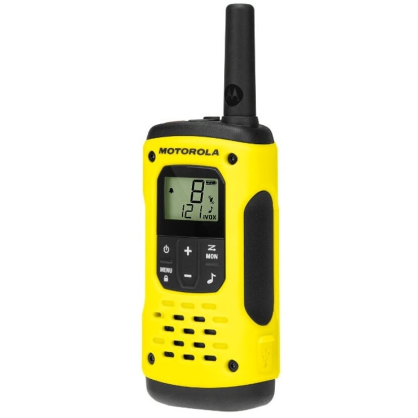 Statie radio Motorola Talkabout T92 H2O, 2 Walkie-Talkies, 16 canale, Galben Negru