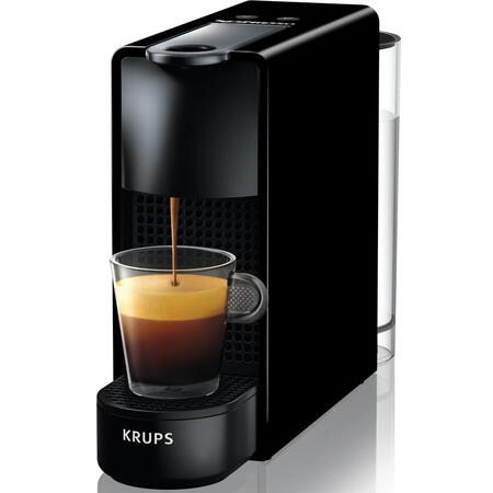 Espressor Nespresso by Krups Essenza Mini, 1300W, 19 bar, 0.6L, Negru lucios