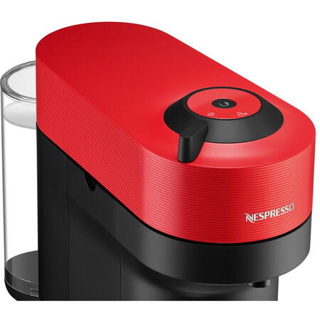 Espressor Nespresso by Krups Vertuo Pop XN920510, 1500W, tehnologie de extractie Centrifuzie, 4 retete de cafea, 0.56 l, rosu