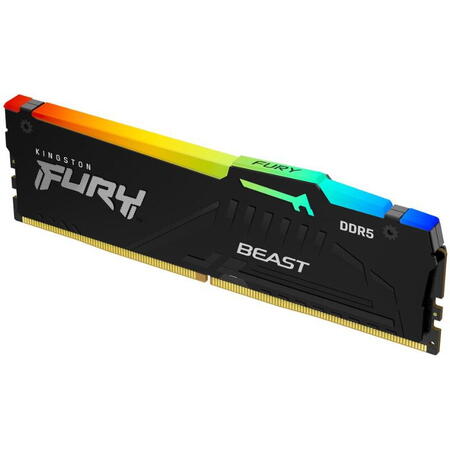 Memorie RAM DDR5, 32GB, 5200MHz, CL36, 1.35V, FURY Beast, RGB