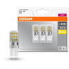 OSRAM 3 Becuri LED Base PIN, G9, 1.9W (20W), 200 lm, lumina calda
