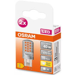 OSRAM 2 Becuri LED PIN, G9, 4.2W (40W), 470 lm, lumina calda