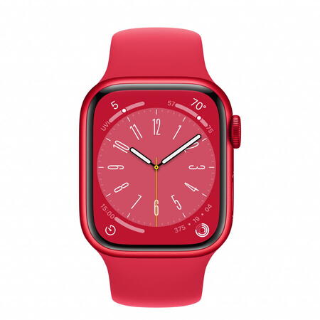 Apple Watch 8, GPS, Cellular, arcasa RED Aluminium 41mm, RED Sport Band
