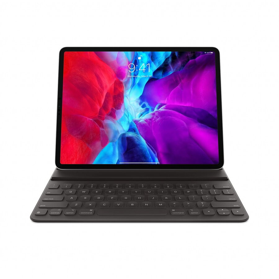 Husa Cu Tastatura Apple Smart Keyboard Folio Pentru Ipad Pro 12.9 (2020), Layout Int En, Black