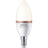 Philips Bec LED inteligent Wiz Candle C37, Wi-Fi, Bluetooth, E14, 4.9W (40W), 470 lm
