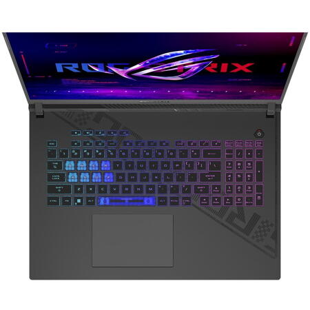 Laptop Gaming ASUS ROG Strix G18 cu procesor Intel® Core™ i7-13650HX pana la 4.90 GHz, 18", QHD+, IPS, 240Hz, 16GB DDR5, 1TB SSD, NVIDIA® GeForce RTX™ 4070 8GB GDDR6, No OS, Eclipse Gray