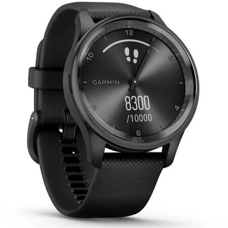 Ceas smartwatch Garmin vivomove Trend, WW, Silicone, Black
