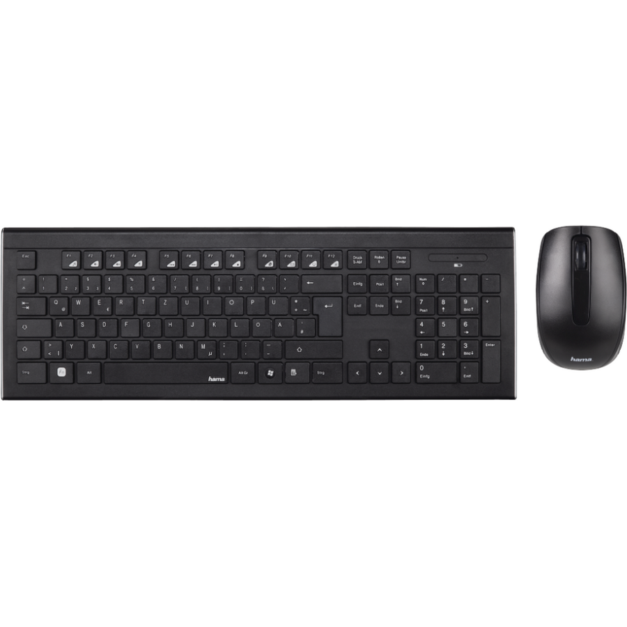 Kit wireless tastatura + mouse Hama Cortino, Layout RO, Negru