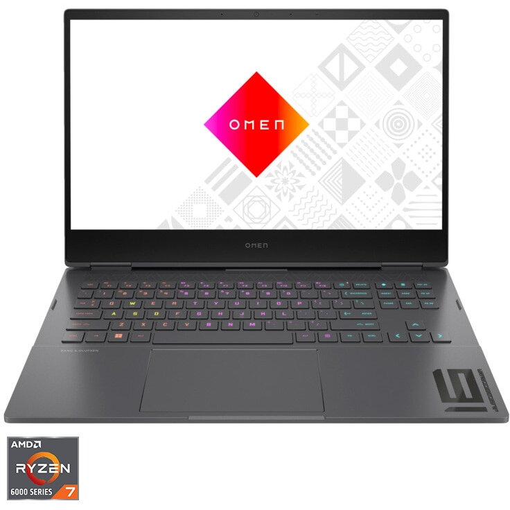 Laptop Gaming OMEN By HP 16-n0020nq cu procesor AMD Ryzen™ 7 6800H pana la 4.70 GHz, 16.1, Full HD, IPS, 144 Hz, 16GB, 1TB SSD, NVIDIA GeForce RTX 3060 6GB, Free DOS, Mica Silver