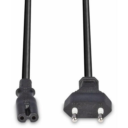 Cablu componente LINDY Europlug 2 pin Male - IEC 320 C7 Female, 5m, negru