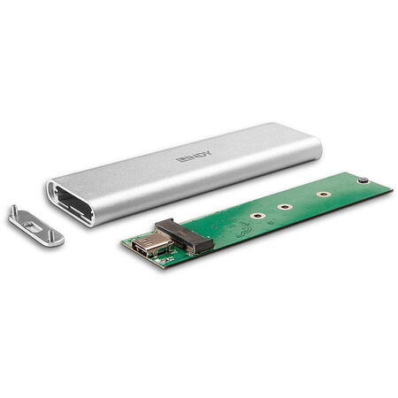 Rack SSD, M.2 SATA, USB-C 3.2, Silver