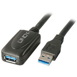 LINDY Cablu Extensie USB 3.0 Activ 5m, M-F