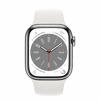 Apple Watch 8, GPS, Cellular, Carcasa Silver Stainless Steel 41mm, White Sport Band