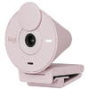 Camera web Logitech Brio 300, Full HD 1080p, RightLight 2, 70 FoV, USB-C, Privacy - Rose
