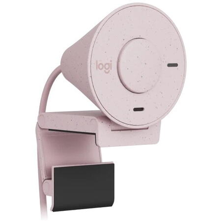Camera web Logitech Brio 300, Full HD 1080p, RightLight 2, 70 FoV, USB-C, Privacy - Rose
