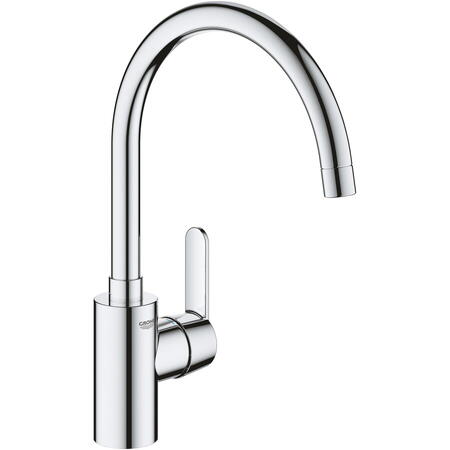 Baterie bucatarie Grohe Get 31494001, 3/8'', tip C, monocomada, pipa inalta, Crom