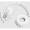 Casti audio wireless on-ear JBL Tune 520BT, JBL Pure Bass Sound, Bluetooth 5.3, Conexiune multi-point, Asistent vocal, Alb