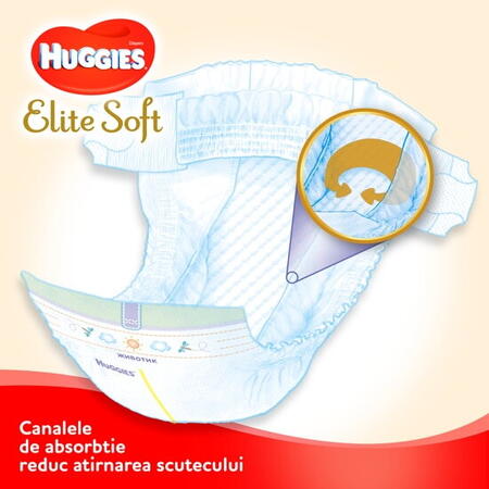 Scutece Huggies Elite Soft Jumbo 5, 12-22 kg, 28 buc