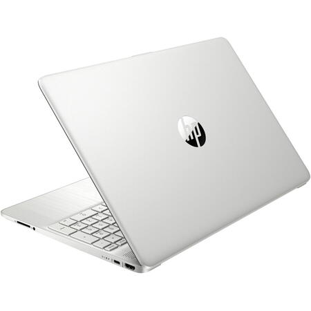 Laptop HP 15s-fq0015nq cu procesor Intel® Celeron® N4120 pana la 2.6 GHz, 15.6", HD, 8GB, 256GB SSD, Intel® UHD Graphics 600, Free DOS, Natural Silver