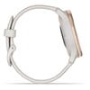 Ceas smartwatch Garmin vivomove Trend, Silicone Band, Peach Gold Stainless Steel Bezel cu carcasa Ivory Case