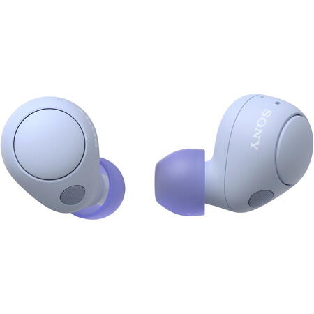 Casti In-Ear Sony WF-C700NV, True Wireless, Noise Cancelling, Bluetooth, Microfon, Conexiune multipunct, Fast Pair, IPX4, Autonomie baterie 20 ore, Violet